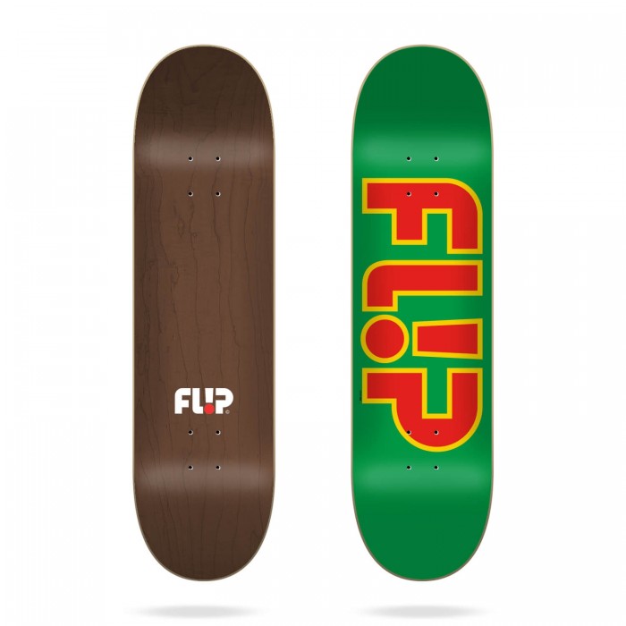 FlipTeamOutlinedGreenSkateboardDeck-31