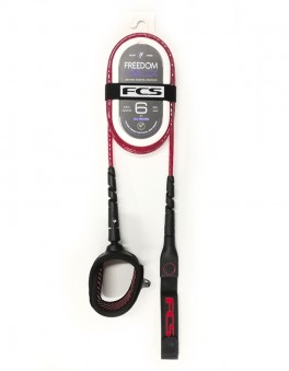 FCS 6’ Freedom Helix All Round Leash Red/Black