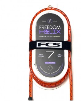 FCS 7’ Freedom Helix All Round Leash Red/Black