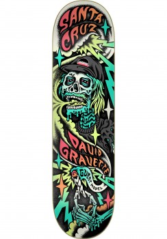 Santa Cruz Gravette Hippie Skull Skateboard Deck