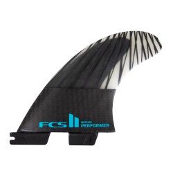 FCS II Performer PC Carbon Black/Teal Tri Retail Fins