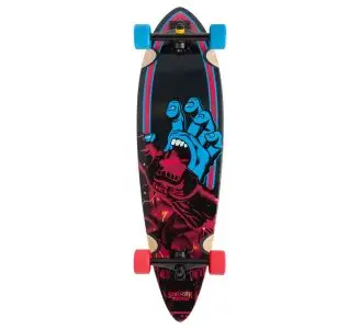 Santa Cruz Stranger Things Screaming Hand Cruzer Pintail Longboard - 