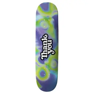 Thank You Head in the Purple Rain Cloud Skateboard Deck - Thank You Skateboards