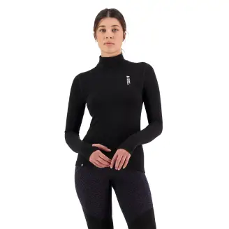 Mons Royale Cascade Merino Base Layer Mock Neck W Long Sleeve - Damer