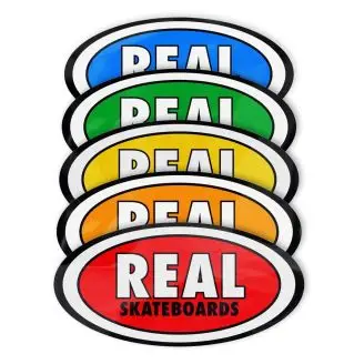 Real Skatebords Oval Sticker Small - Real