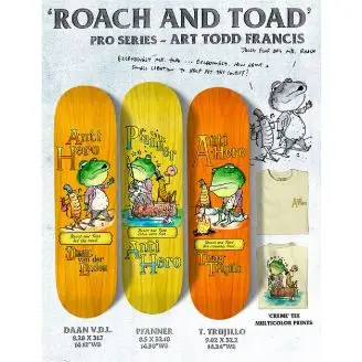AntiHero Roach & Toad Skateboard Deck - Anti Hero Skateboards