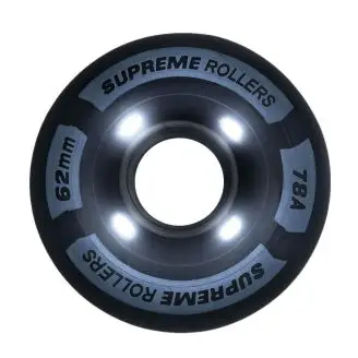 Supreme Rollers Side-By-Side Rulleskøjtejul med LED-lys 62mm/78A - Supreme