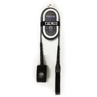 FCS 6’ Freedom Helix Comp Leash Smoke/White - VANDSPORT & SURF